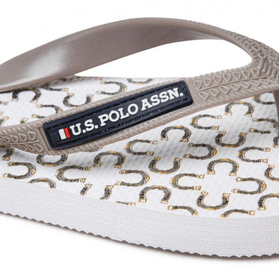 U.S. Polo Assn. Női Flip-Flop | Fehér-Bronz
