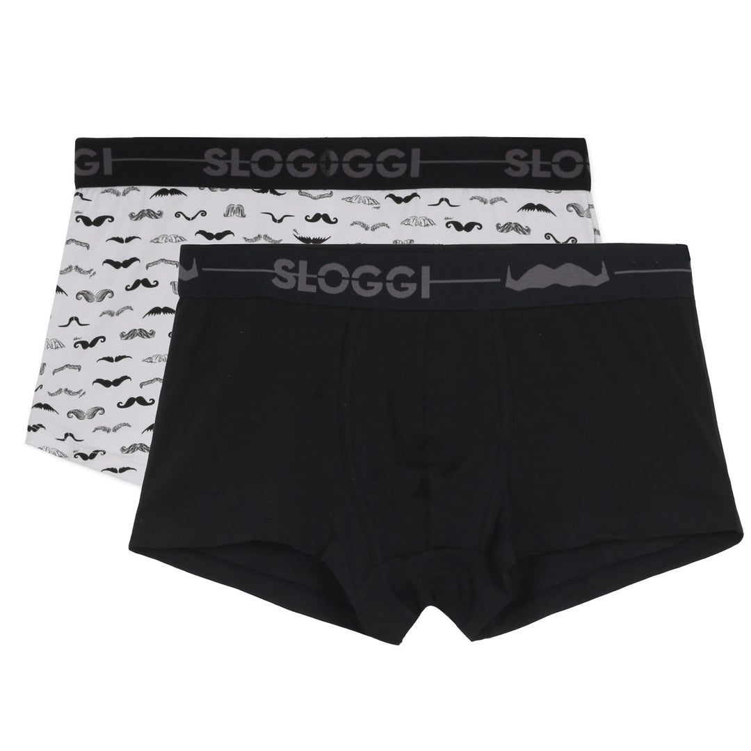 Sloggi Alsó Shorts 2db I Fekete-Fehér Mintás