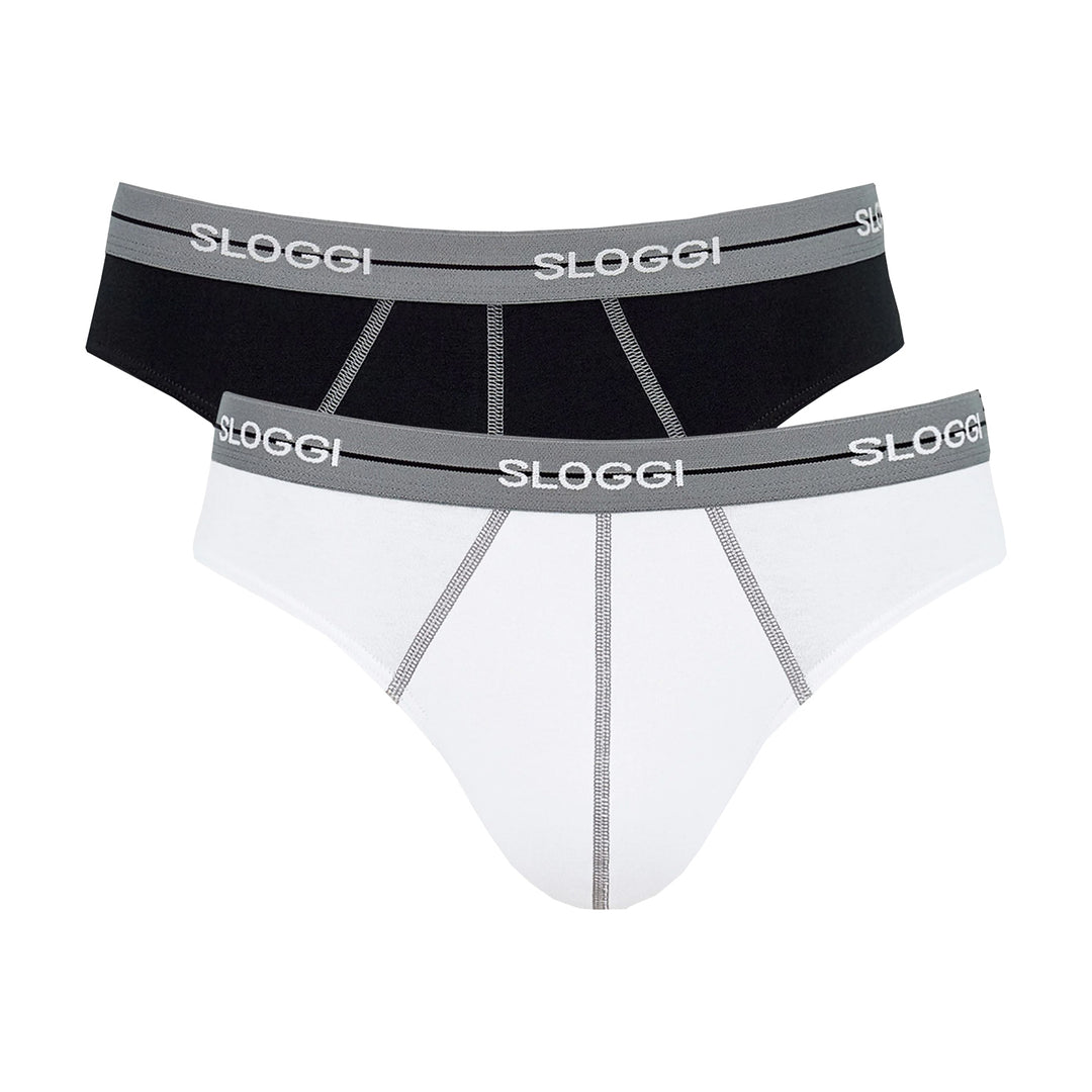 Sloggi Férfi 2db Strech Cotton  Alsónemű | Fekete-Fehér