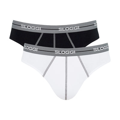 Sloggi Férfi 2db Strech Cotton  Alsónemű | Fekete-Fehér
