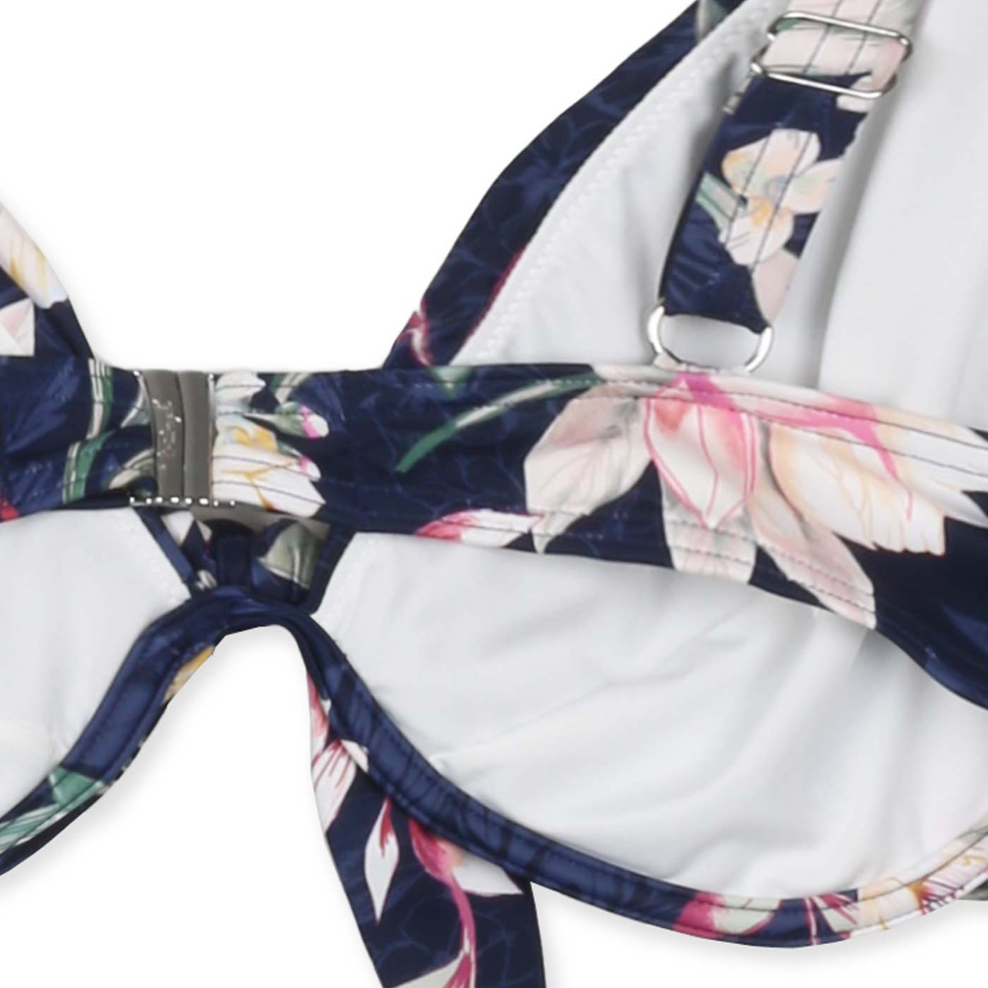 Triumph O-Botanical leaf W 02 Furdőruha Felsö  | Kék virág mintas
