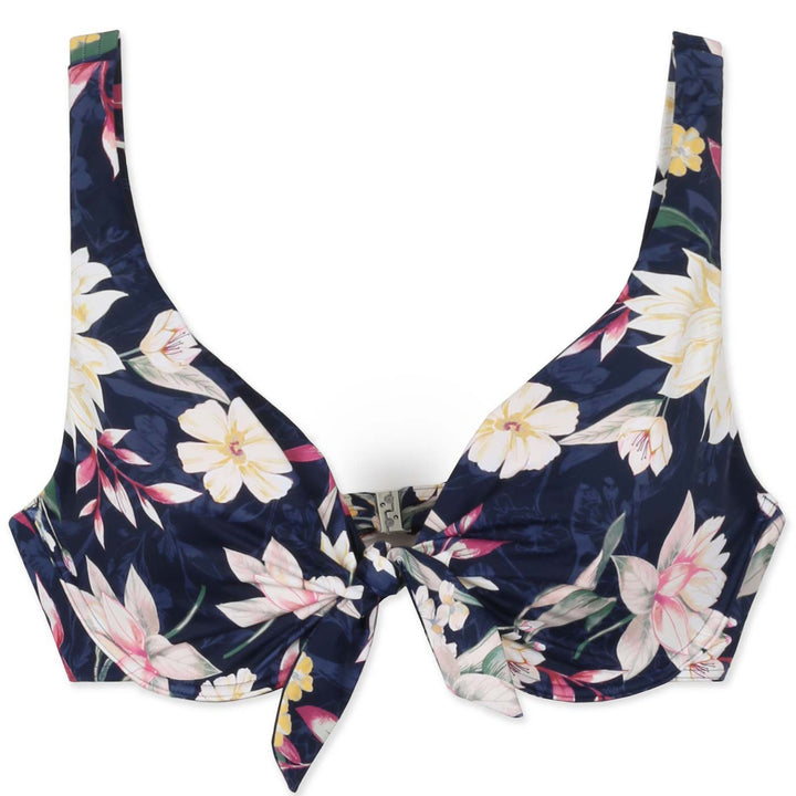 Triumph O-Botanical leaf W 02 Furdőruha Felsö  | Kék virág mintas