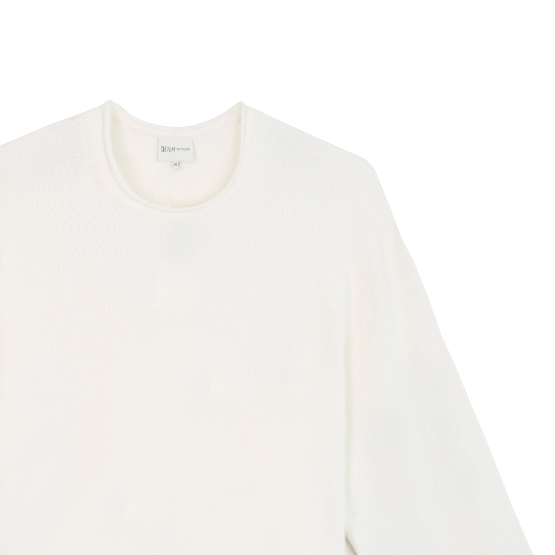 Tom Tailor Férfi Pulóver I Fehér