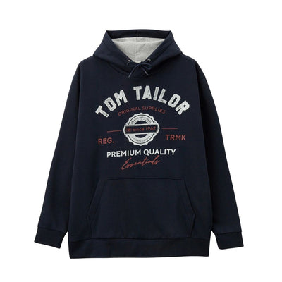 Tom Tailor férfi Hoodie | Sötétkék Mintás
