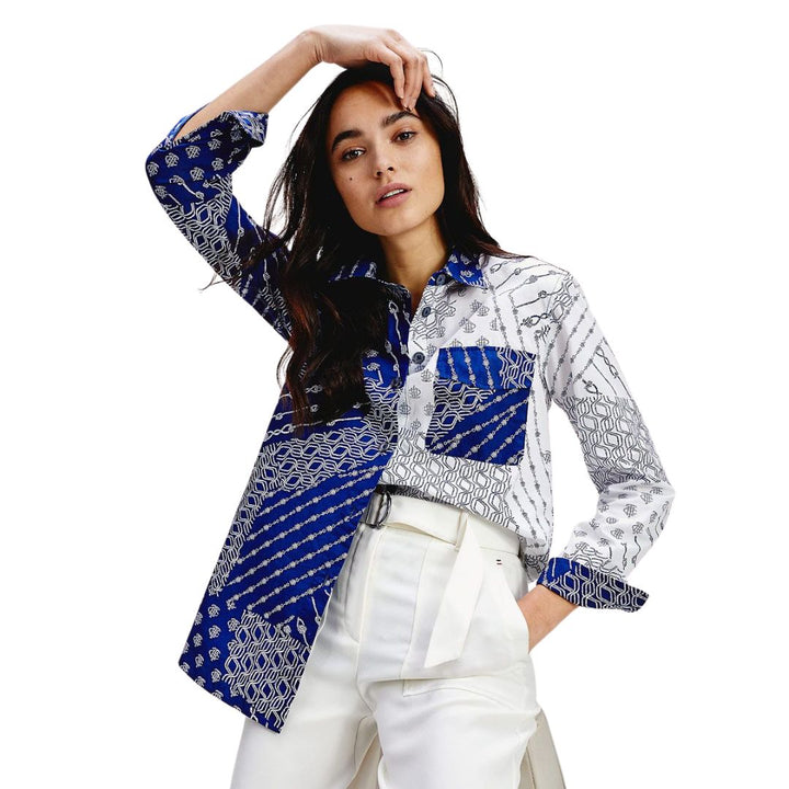 Tommy Hilfiger Millie Hosszú Ujjú Ing | Kék mintás