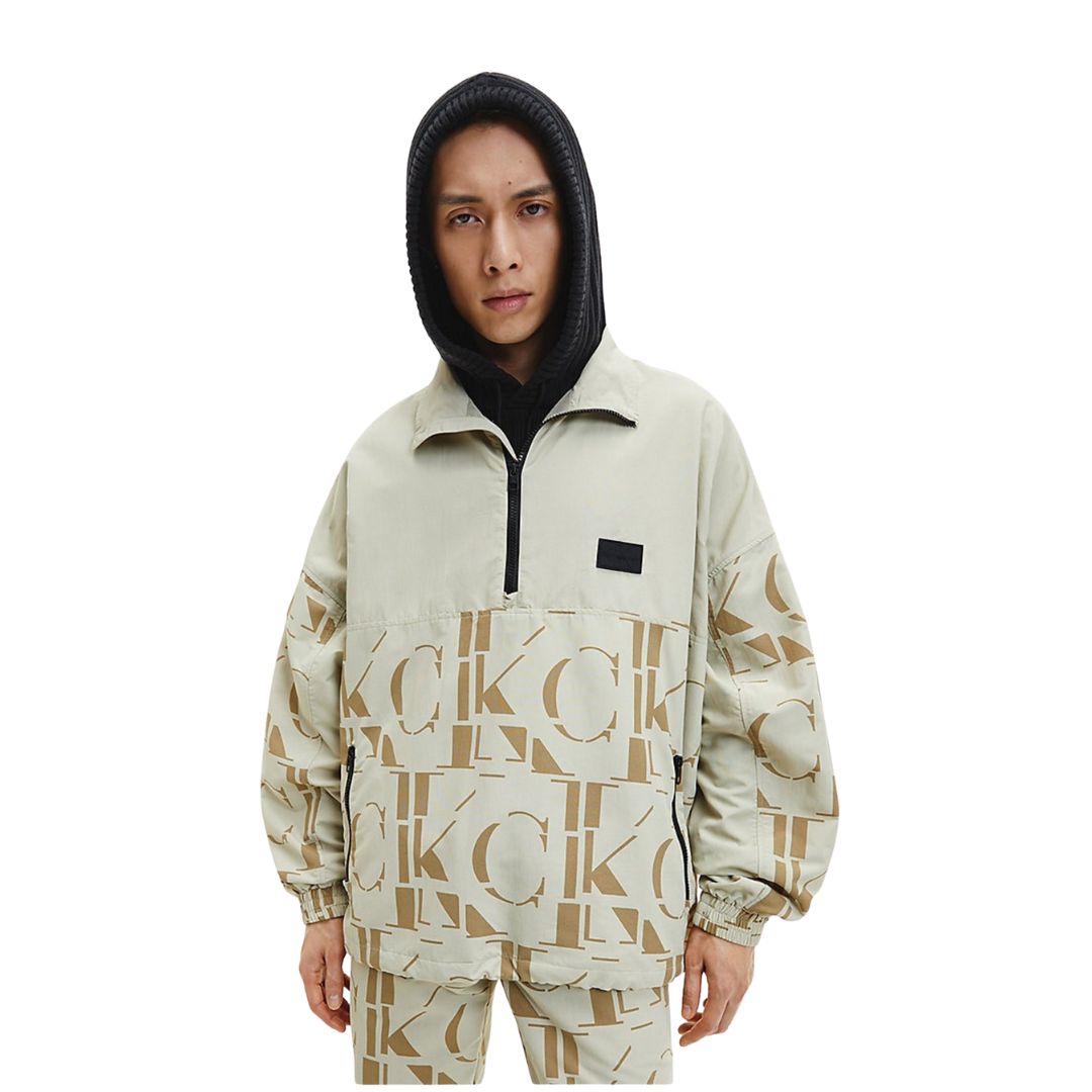 Calvin Klein férfi Mix Media Popover Dzseki | Khaki