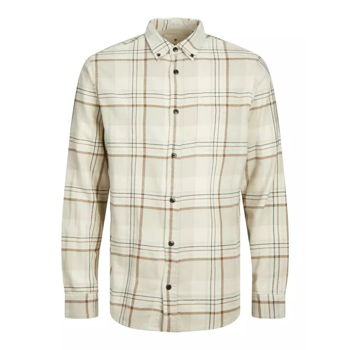 Jack&Jones Férfi Check Twill Ing I Bézs