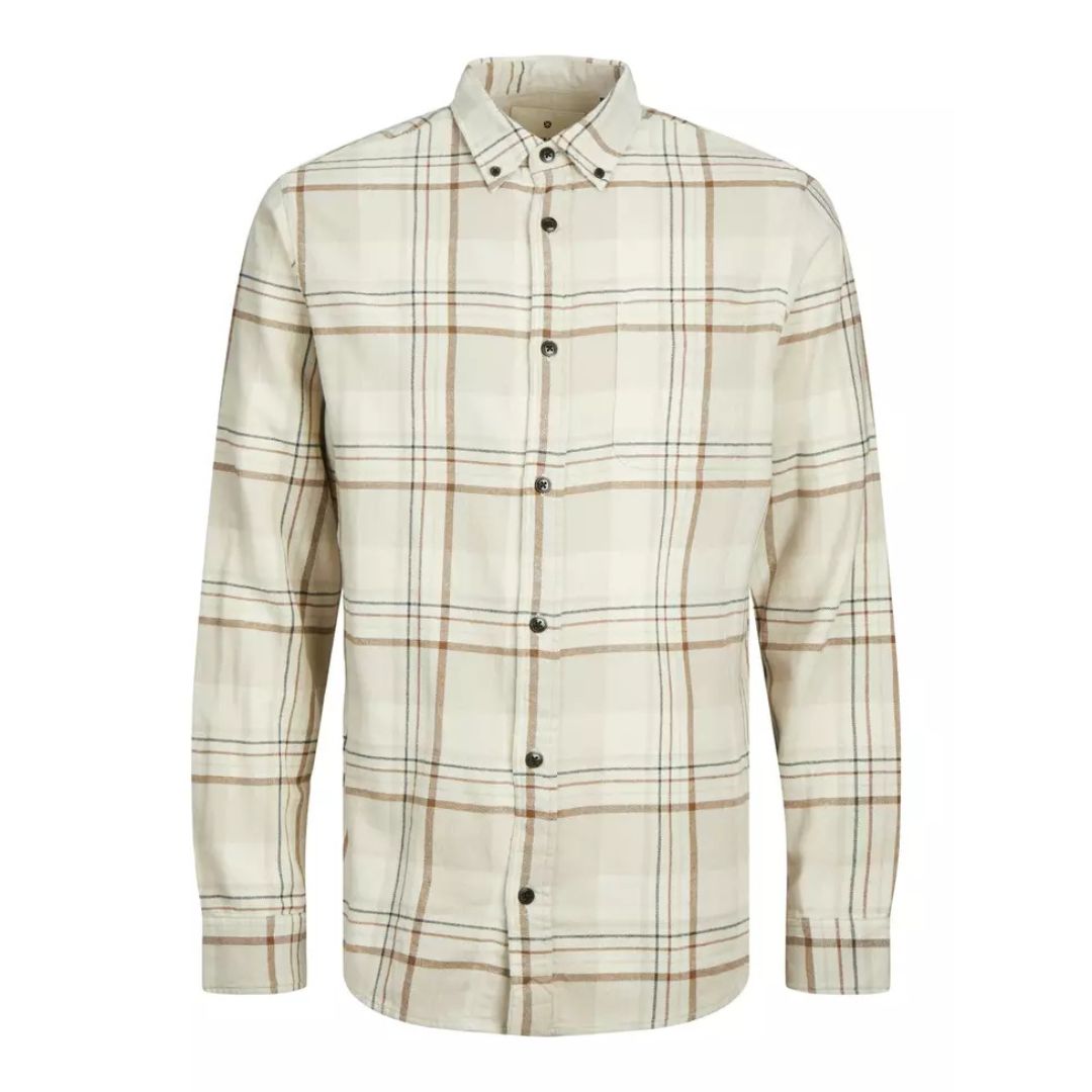Jack&Jones Férfi Check Twill Ing I Bézs