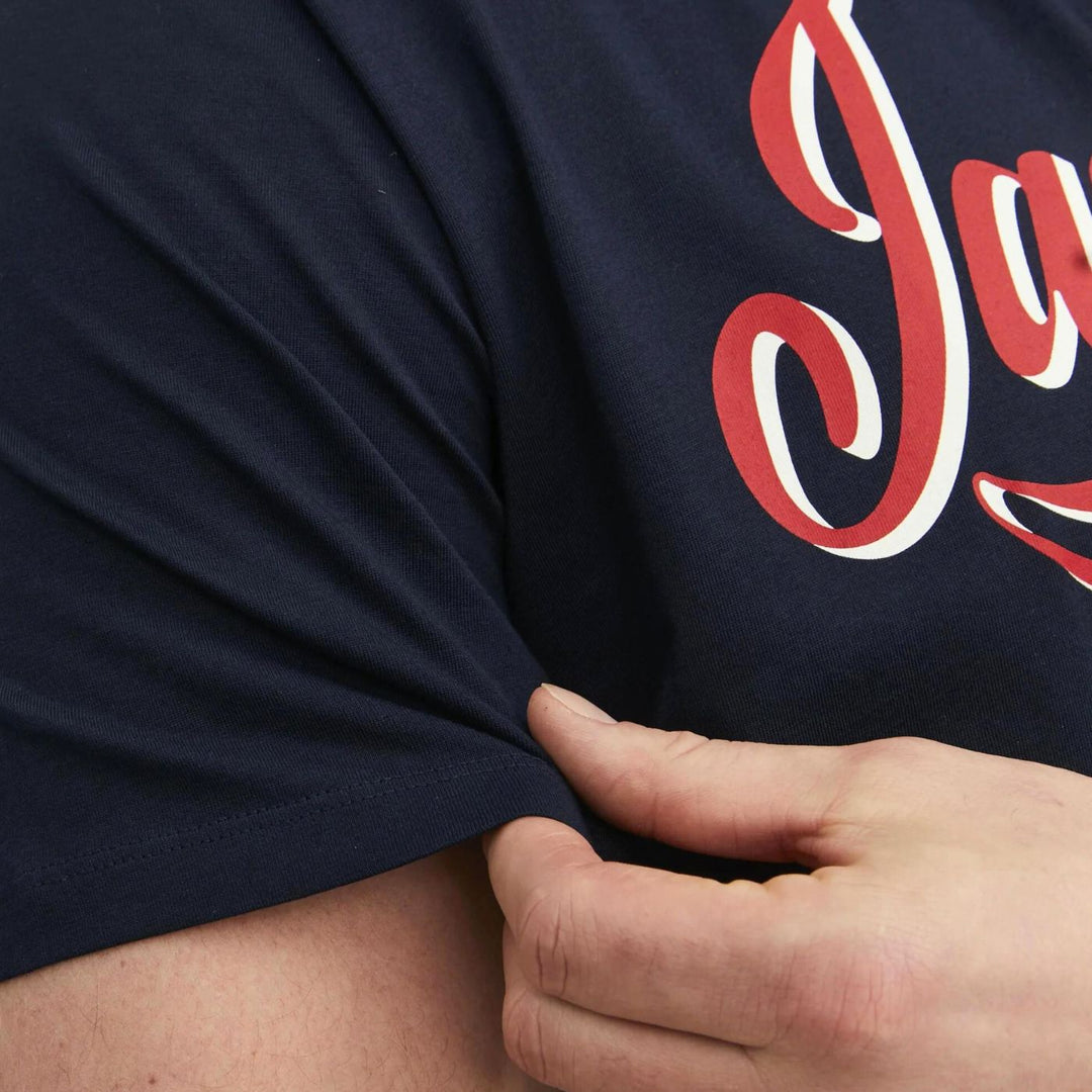 Jack and Jones Férfi JJElogo Tee SS O-neck Póló | Sötétkék