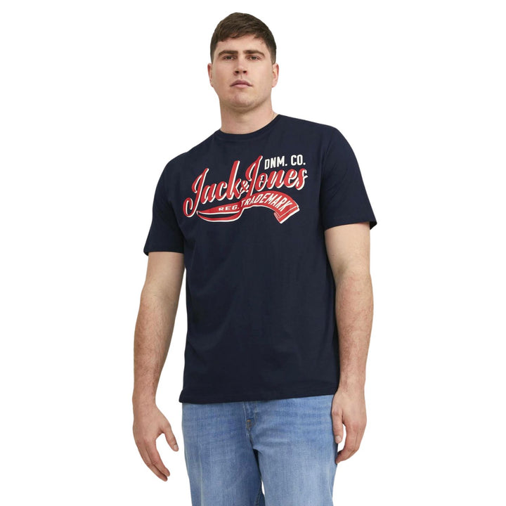 Jack and Jones Férfi JJElogo Tee SS O-neck Póló | Sötétkék