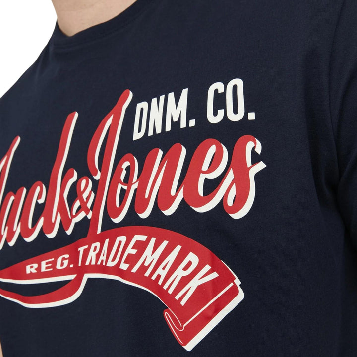 Jack and Jones Férfi JJElogo Tee SS O-neck Póló | Sötétkék