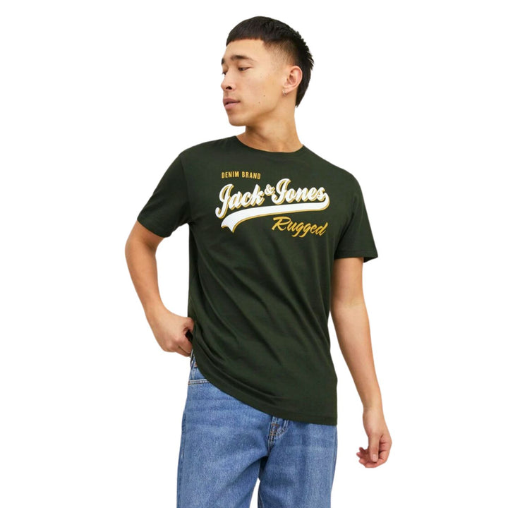 Jack and Jones Férfi  JJElogo Tee SS O-neck Póló | zöld