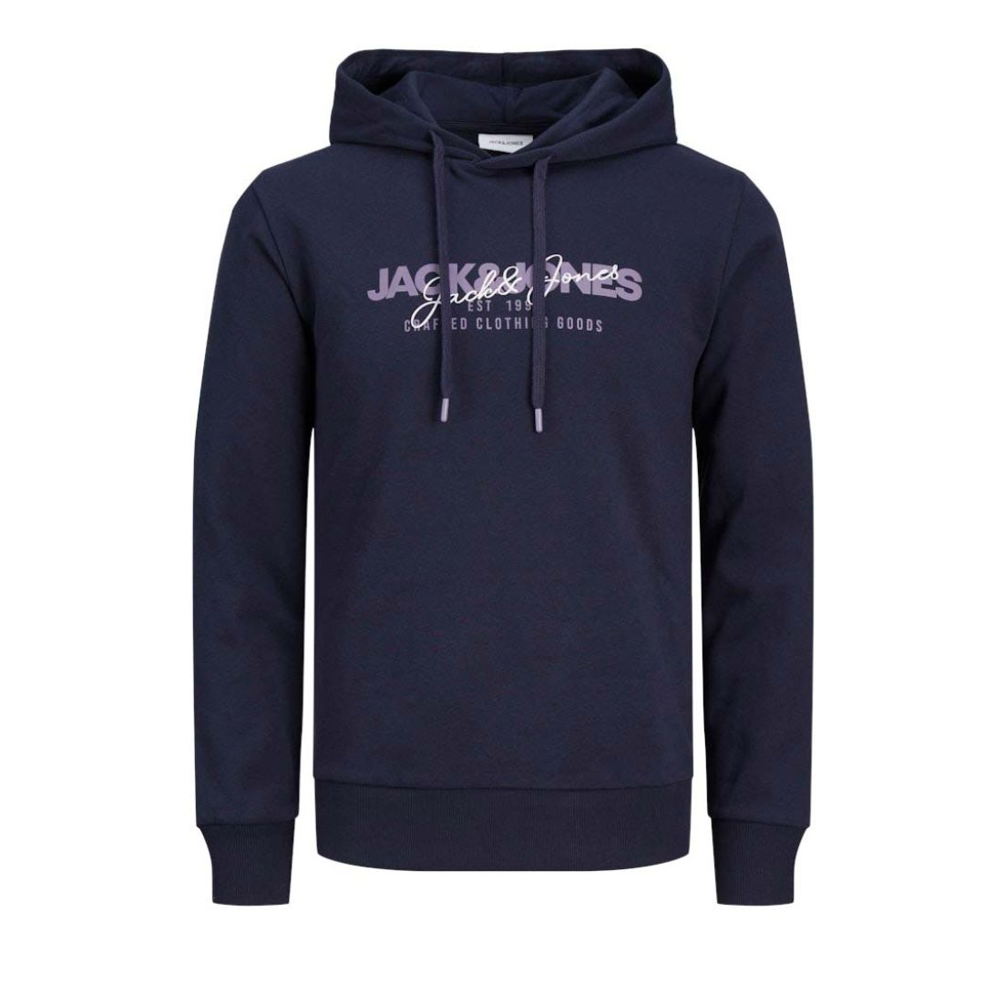 Jack&Jones Férfi Jjalvis Kapucnis Pulóver I Kék
