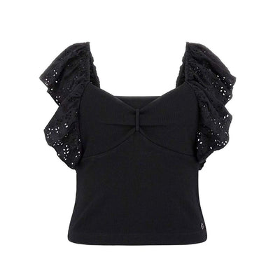 Guess Női Felső Guess Ruffle Slv Raina I Fekete