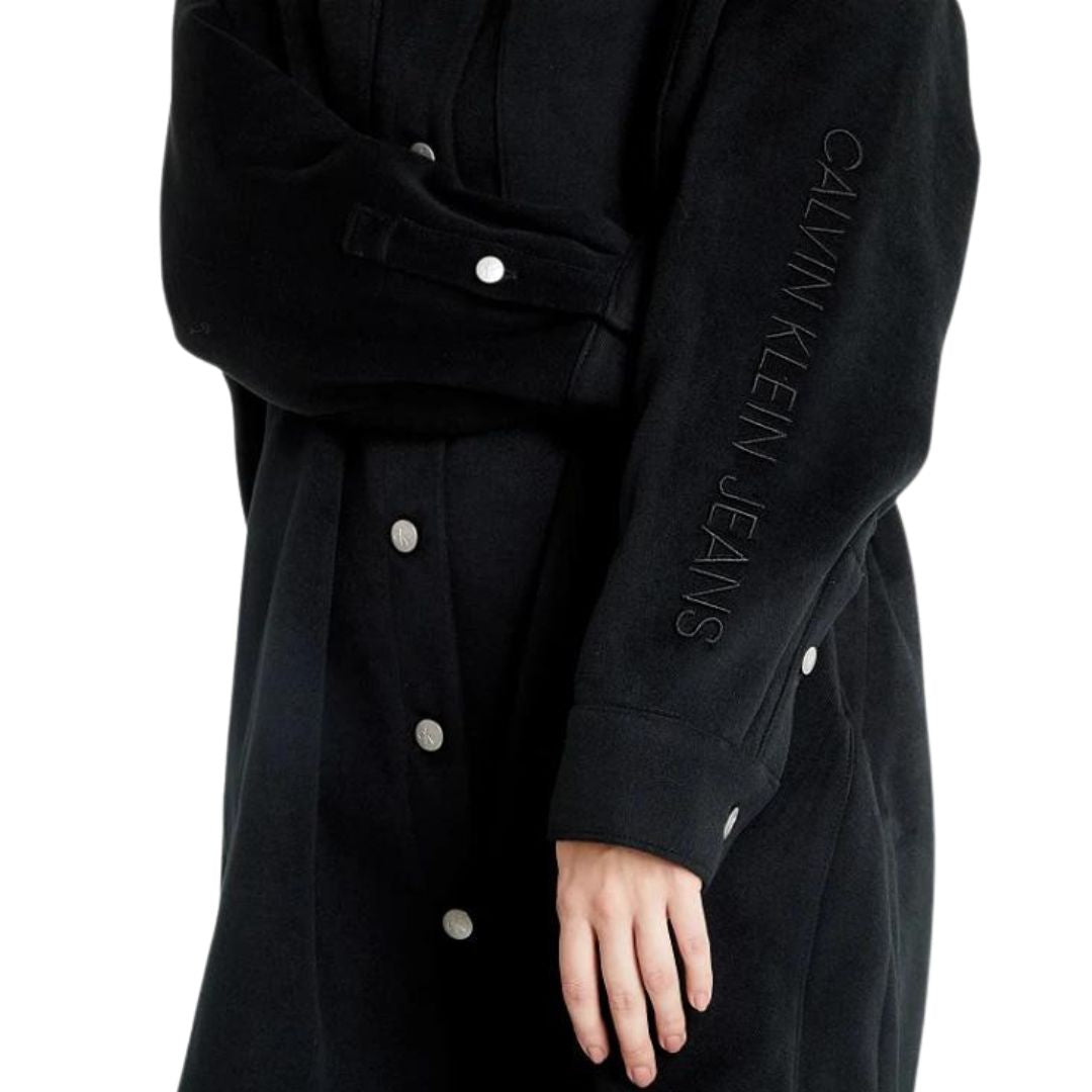 Calvin Klein Túlméretezett kabát | Fekete