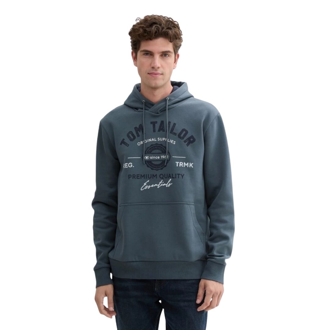 Tom Tailor Férfi Pulóver kapucnis I Kék