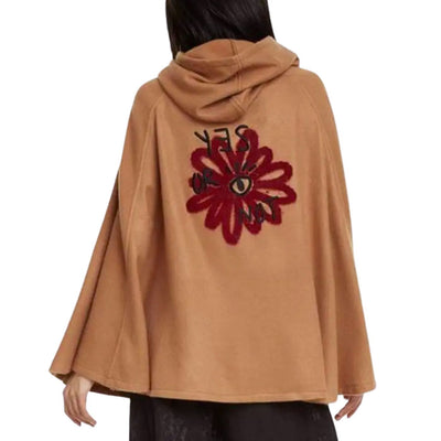 Desigual Poncho Flower | Női Poncsó | Barna