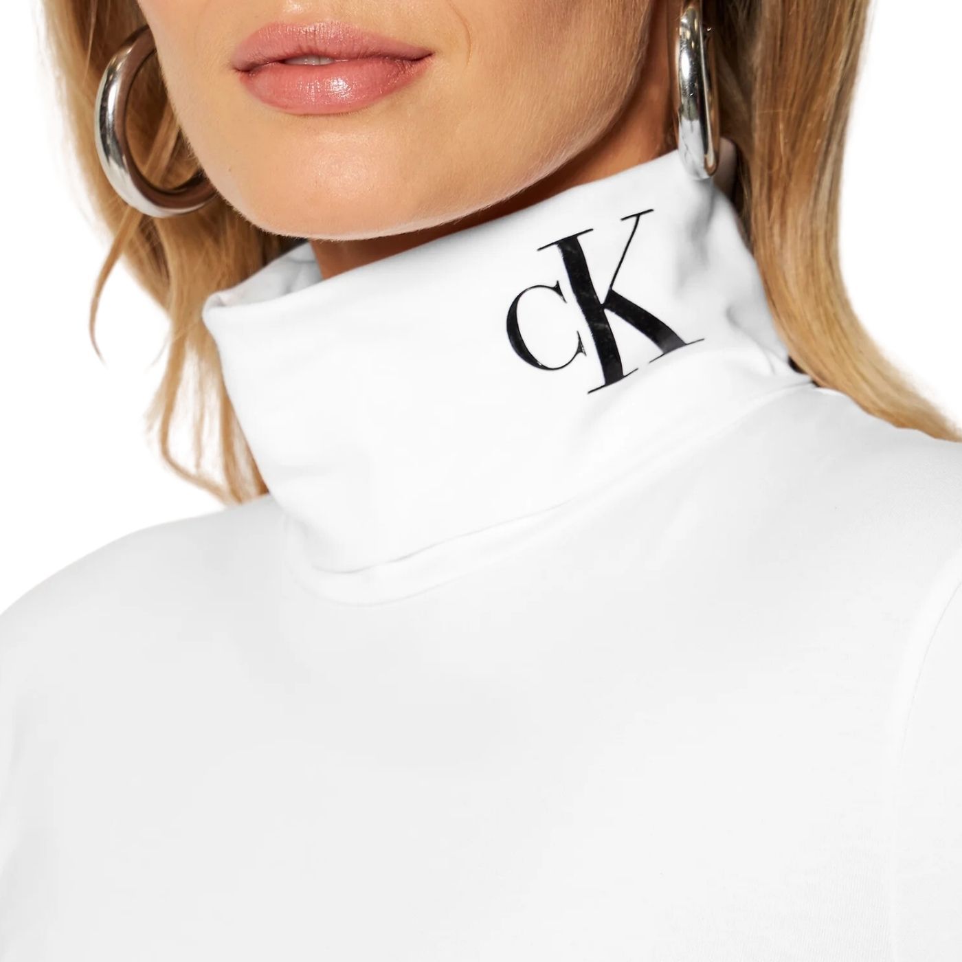 Calvin Klein Garbós Nyakú Felső | HóFehér