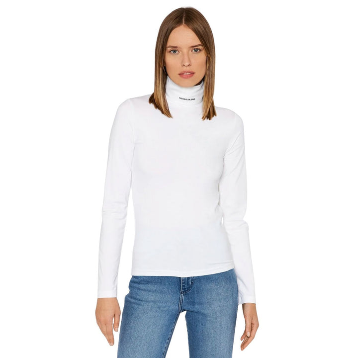 Calvin Klein Garbós Nyakú Felső | Fehér Feliratos