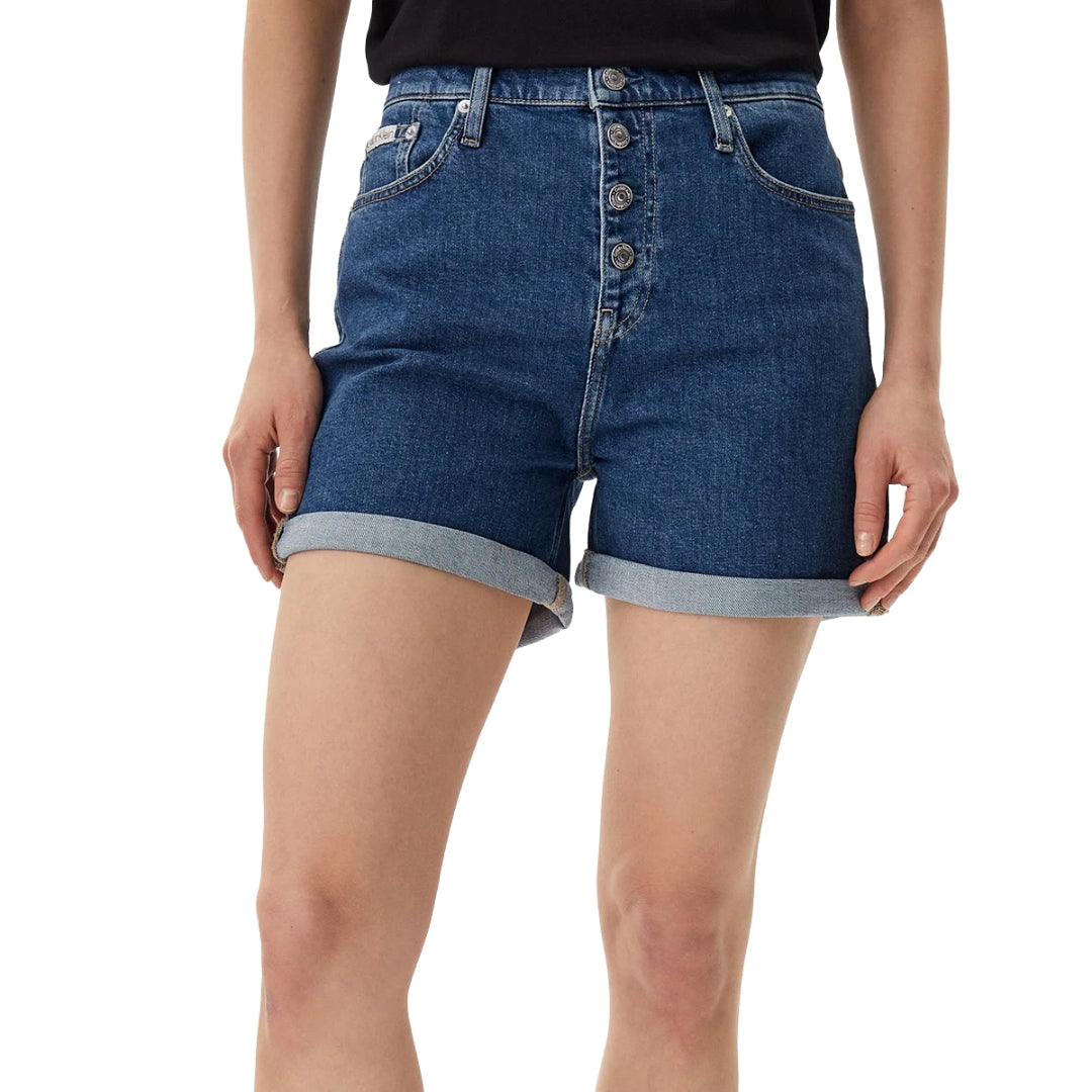 Calvin Klein Mom Jean Rövidnadrág | Kék