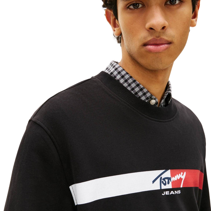 Tommy Hilfiger Férfi Pulóver I Fekete