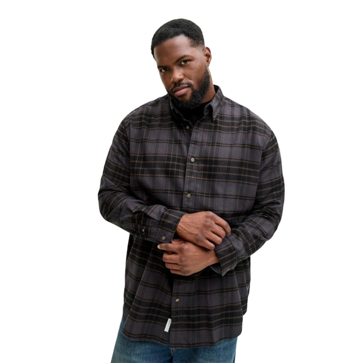 Jack & Jones +FIT Barkley Flannel Ing | Fekete Kockás