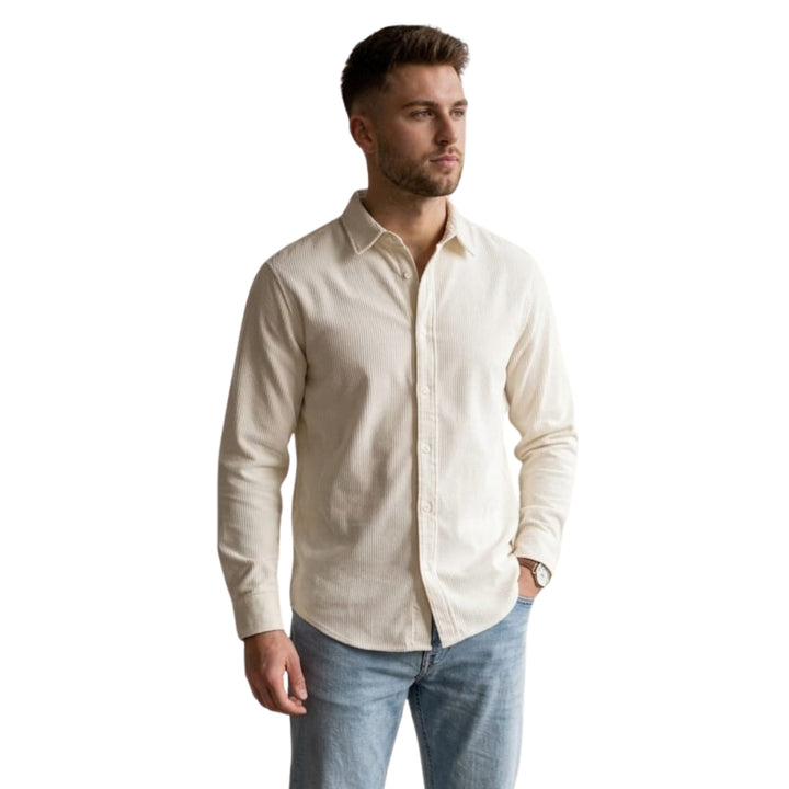 Jack & Jones Corduroy Hosszú Ujjú Ing | Világos Bézs