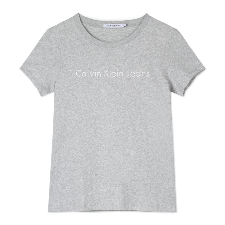 Calvin Klein Rövid Ujjú Póló | Szürke Feliratos