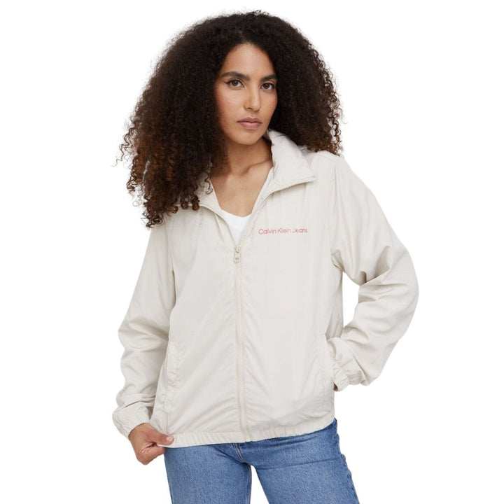 Calvin Klein Széldzseki | Drapp Piros Feliratos