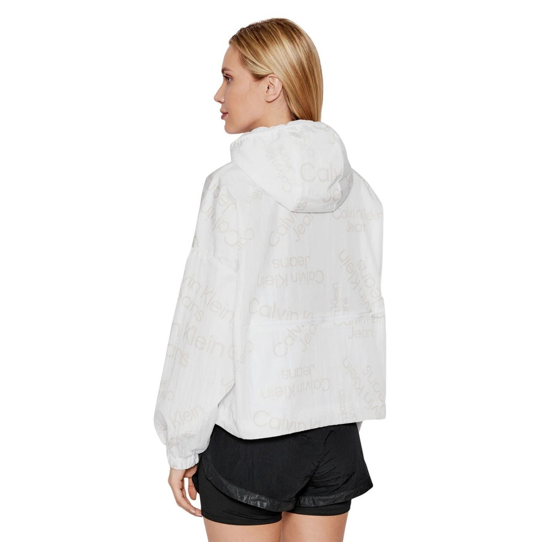 Calvin Klein Feliratos Széldzseki | Fehér-Bézs