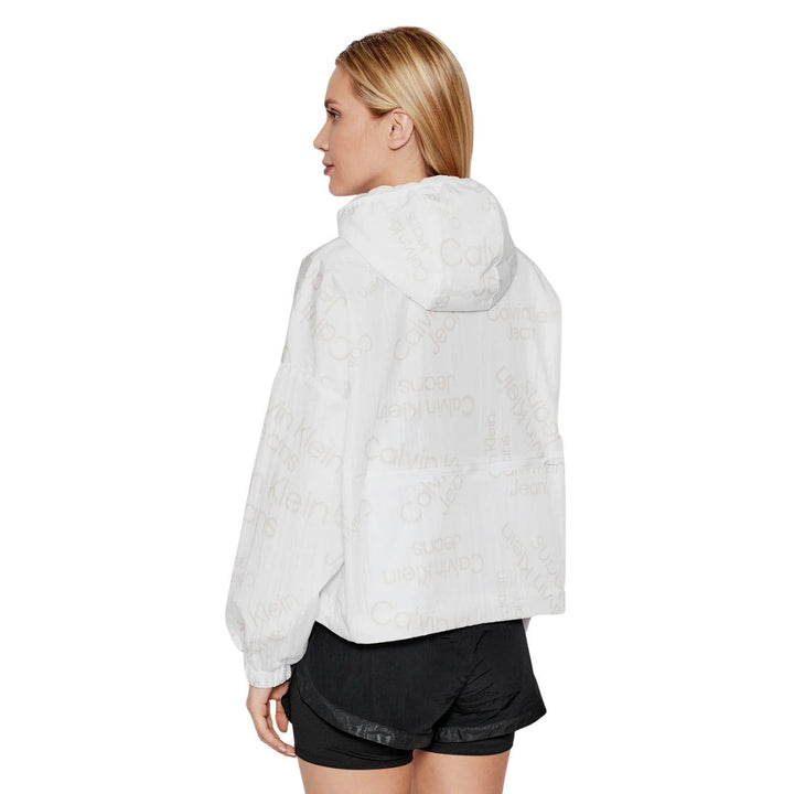 Calvin Klein Feliratos Széldzseki | Fehér-Bézs