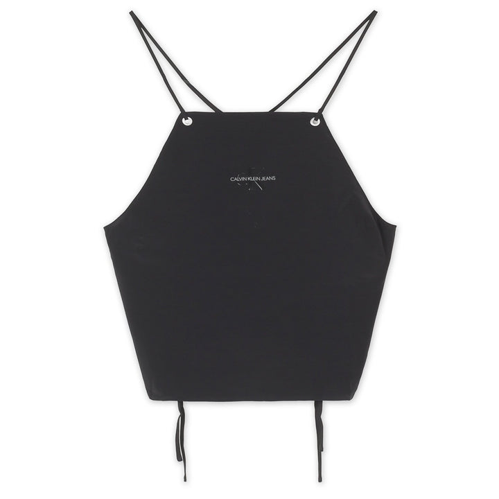 Calvin Klein Keresztpántos Top | Fekete Feliratos