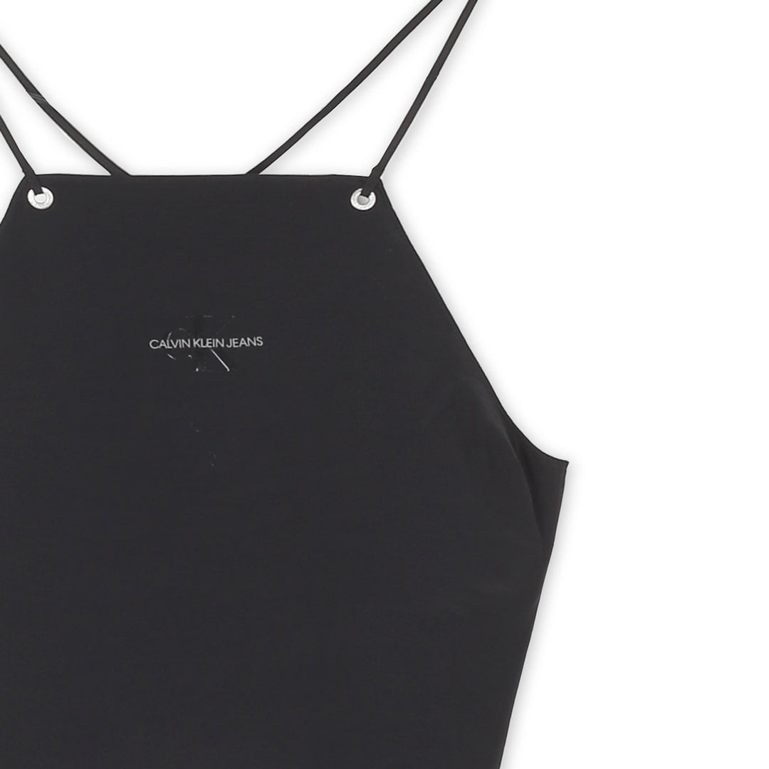 Calvin Klein Keresztpántos Top | Fekete Feliratos