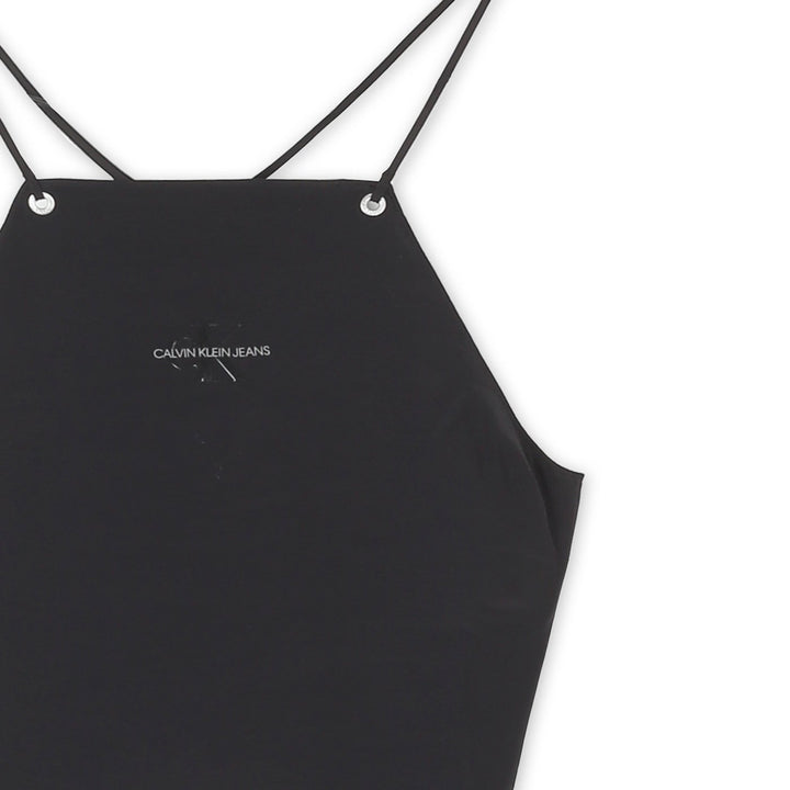Calvin Klein Keresztpántos Top | Fekete Feliratos