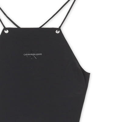 Calvin Klein Keresztpántos Top | Fekete Feliratos