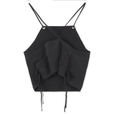 Calvin Klein Keresztpántos Top | Fekete Feliratos
