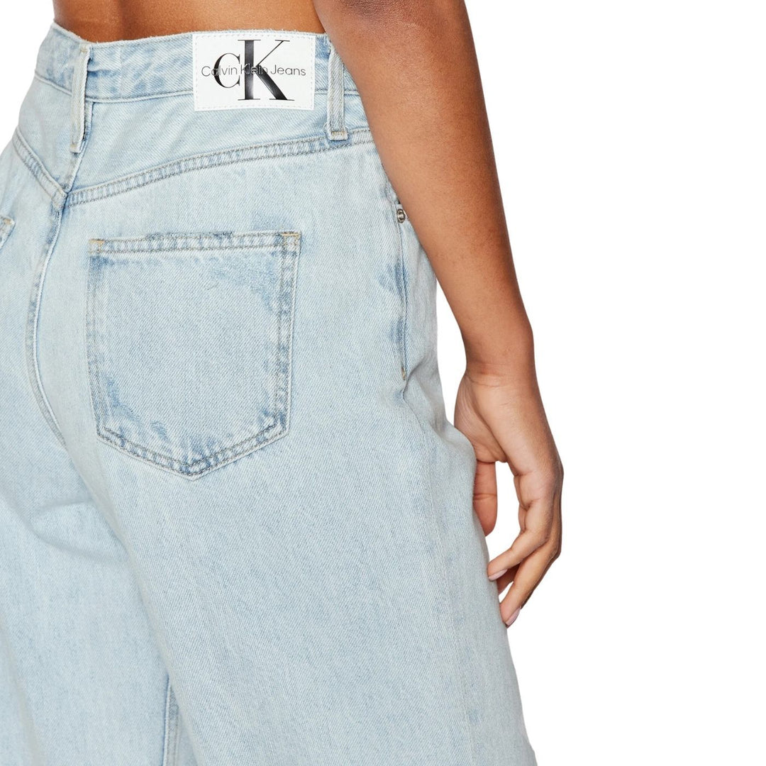 Calvin Klein 90's Straight Szaggatott Farmernadrág | Világoskék