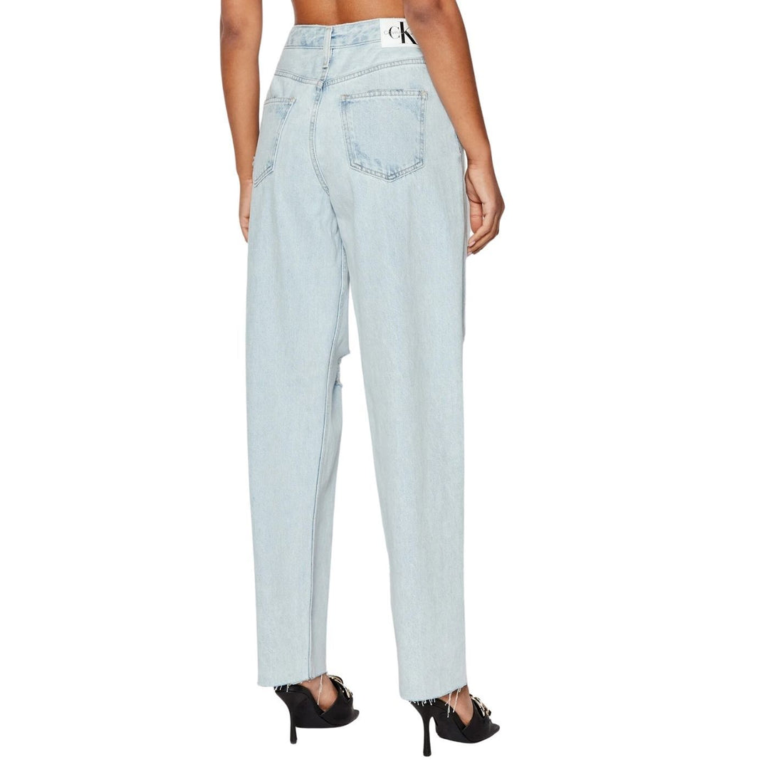 Calvin Klein 90's Straight Szaggatott Farmernadrág | Világoskék