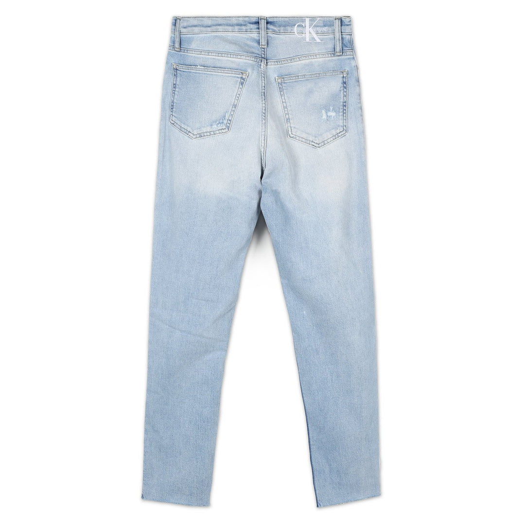 Calvin Klein Szaggatott Mom Jean Farmernadrág | Halványkék