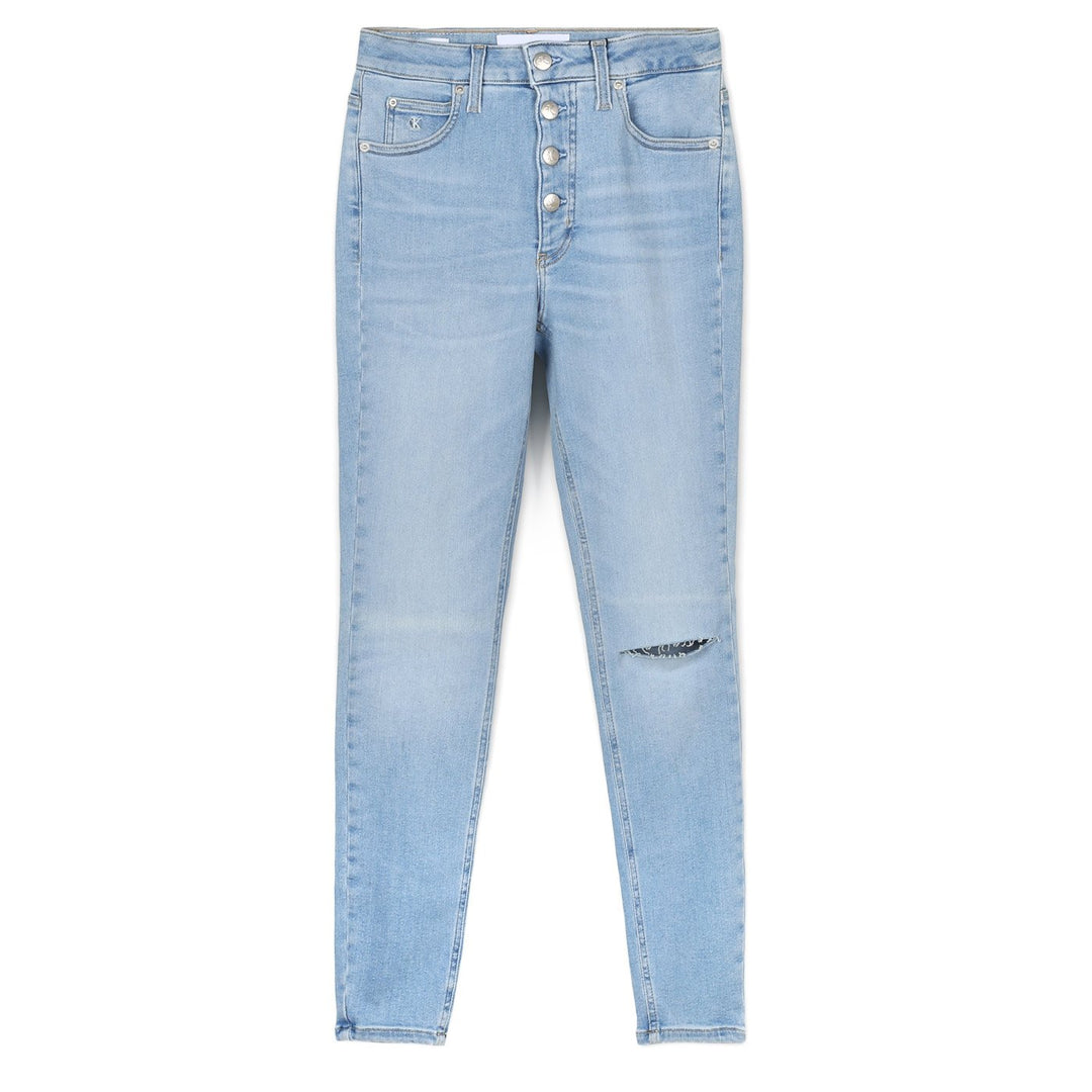 Calvin Klein Super Skinny Farmernadrág | Világoskék Szzaggatott