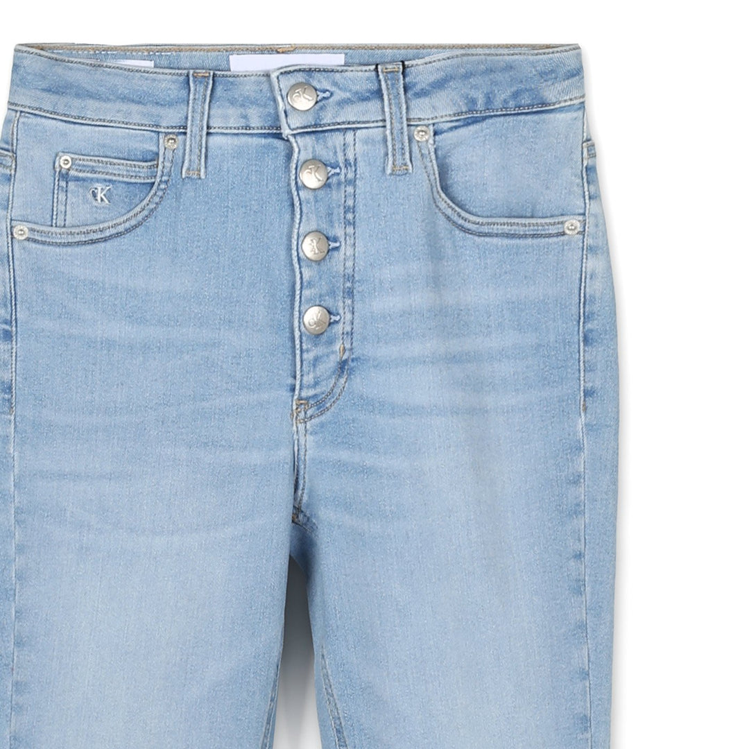 Calvin Klein Super Skinny Farmernadrág | Világoskék Szzaggatott