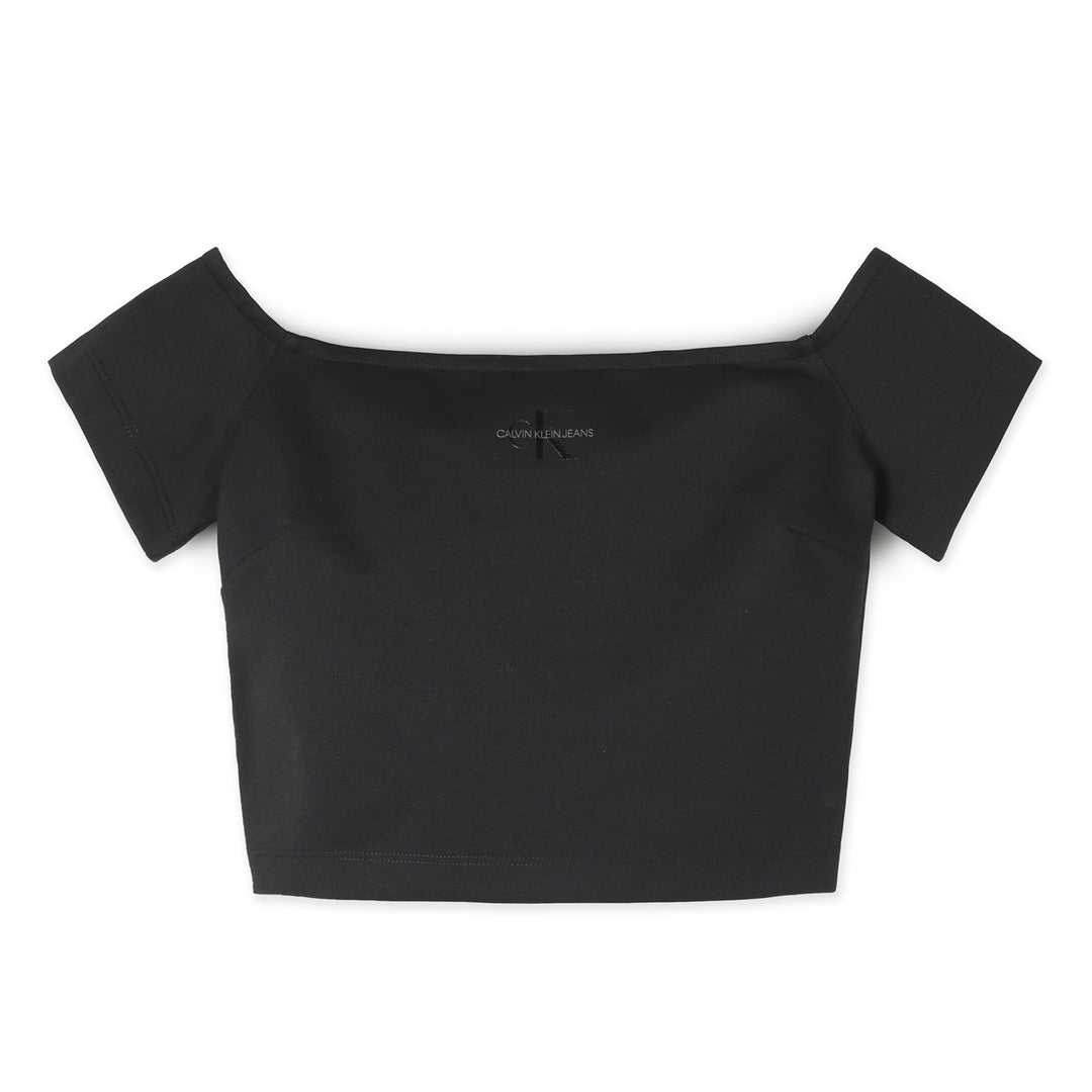 Calvin Klein Rövid Ujjú Crop Felső | Fekete