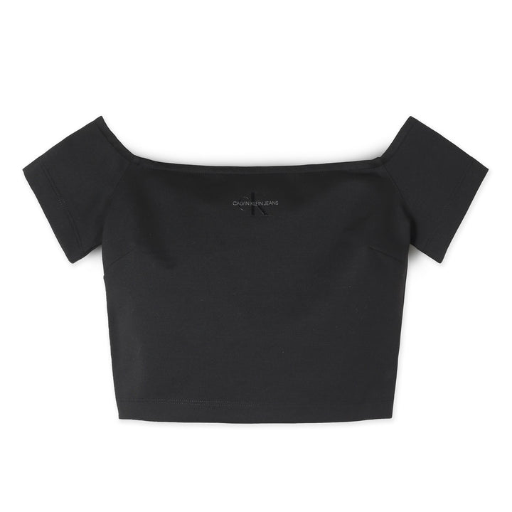 Calvin Klein Rövid Ujjú Crop Felső | Fekete