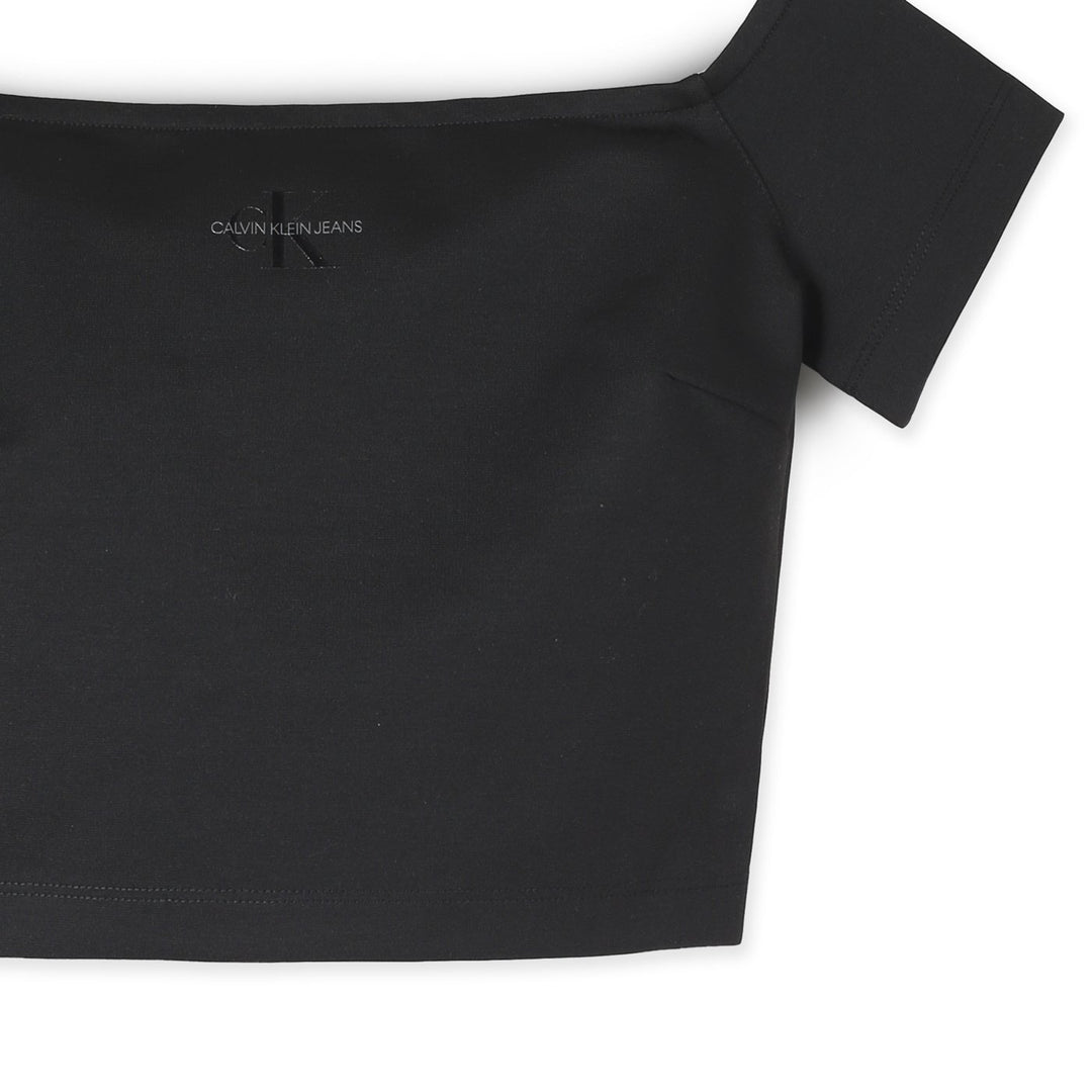 Calvin Klein Rövid Ujjú Crop Felső | Fekete