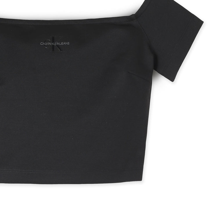Calvin Klein Rövid Ujjú Crop Felső | Fekete
