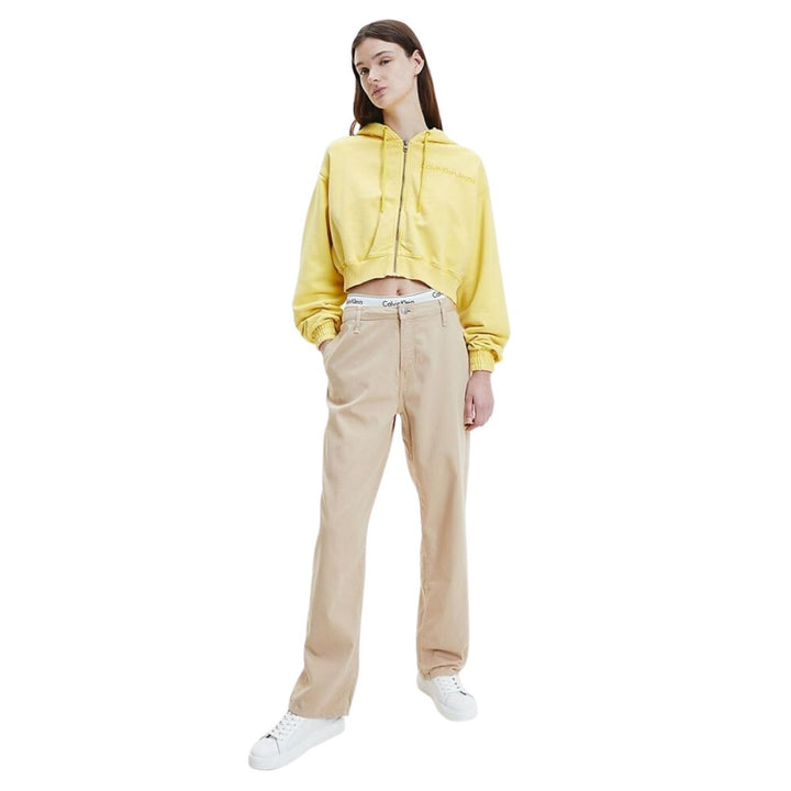 Calvin Klein 90's Straight Ch | Női Szövetnadrág | Sötétbézs