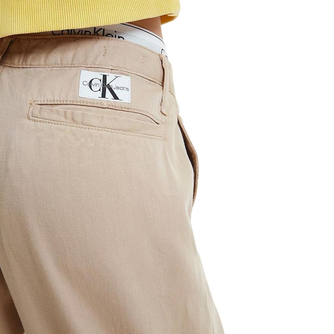 Calvin Klein 90's Straight Ch | Női Szövetnadrág | Sötétbézs