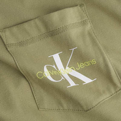 Calvin Klein  Póló | Khaki Márkajeles