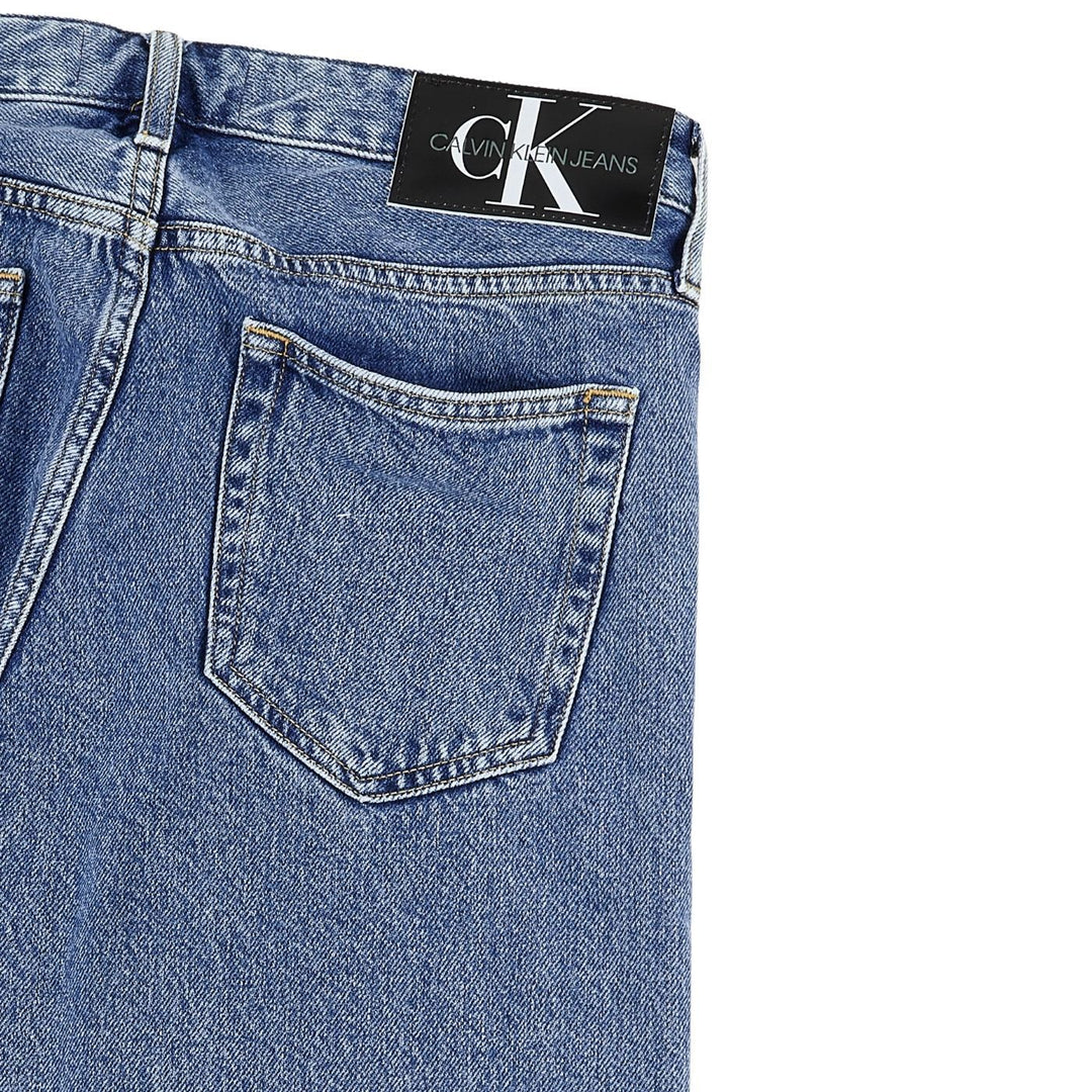 Calvin Klein 90s Straight Farmernadrág | Koptatott Kék