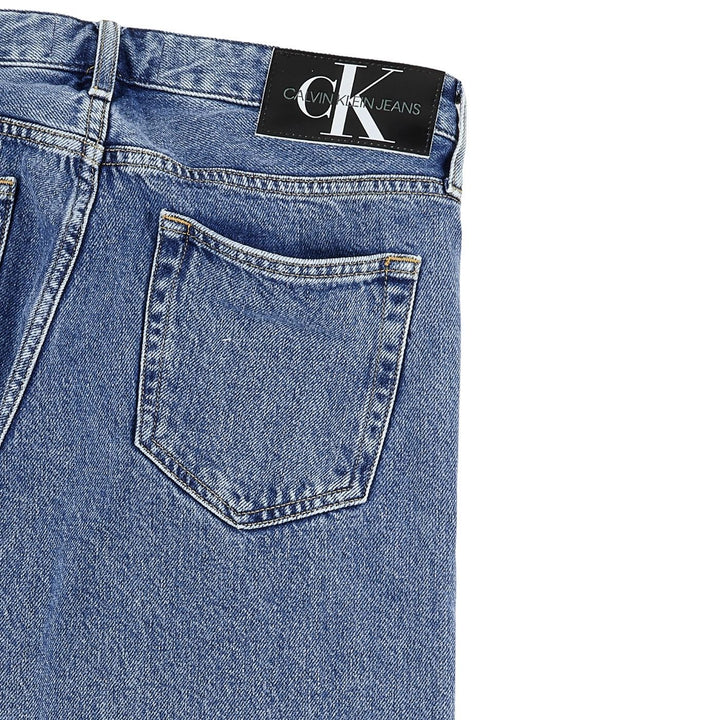 Calvin Klein 90s Straight Farmernadrág | Koptatott Kék